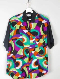 Women's Bright Graphic Printed Blouse L