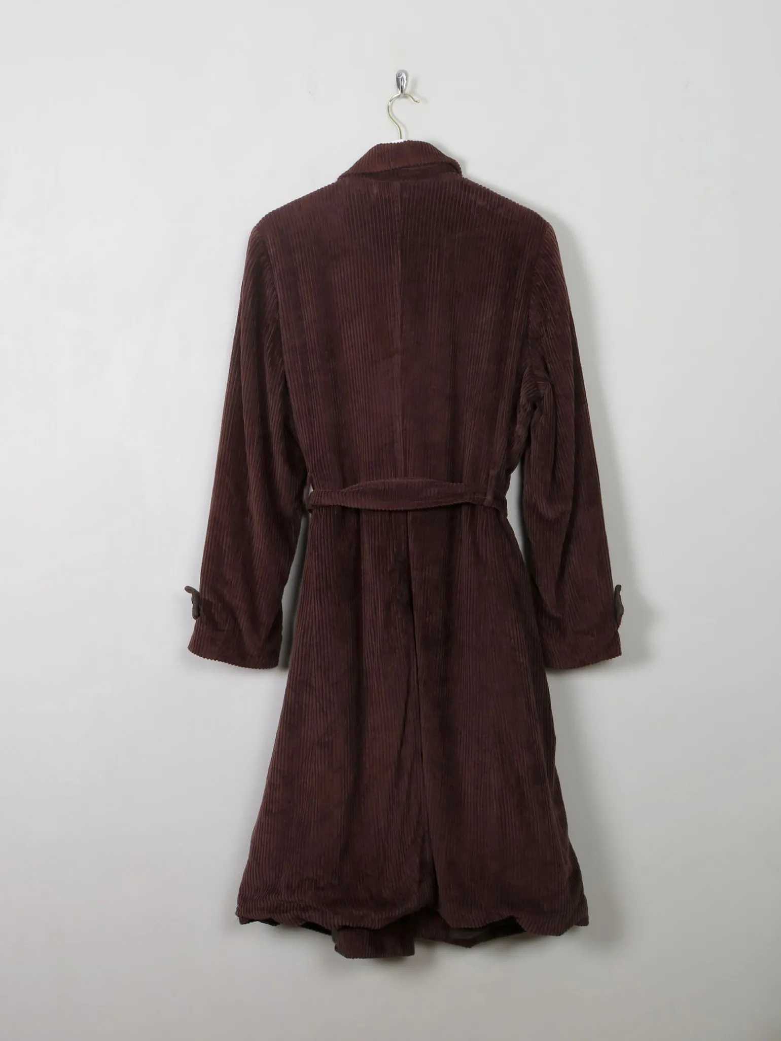 Women’s Brown Cord Trench Style Coat L/XL