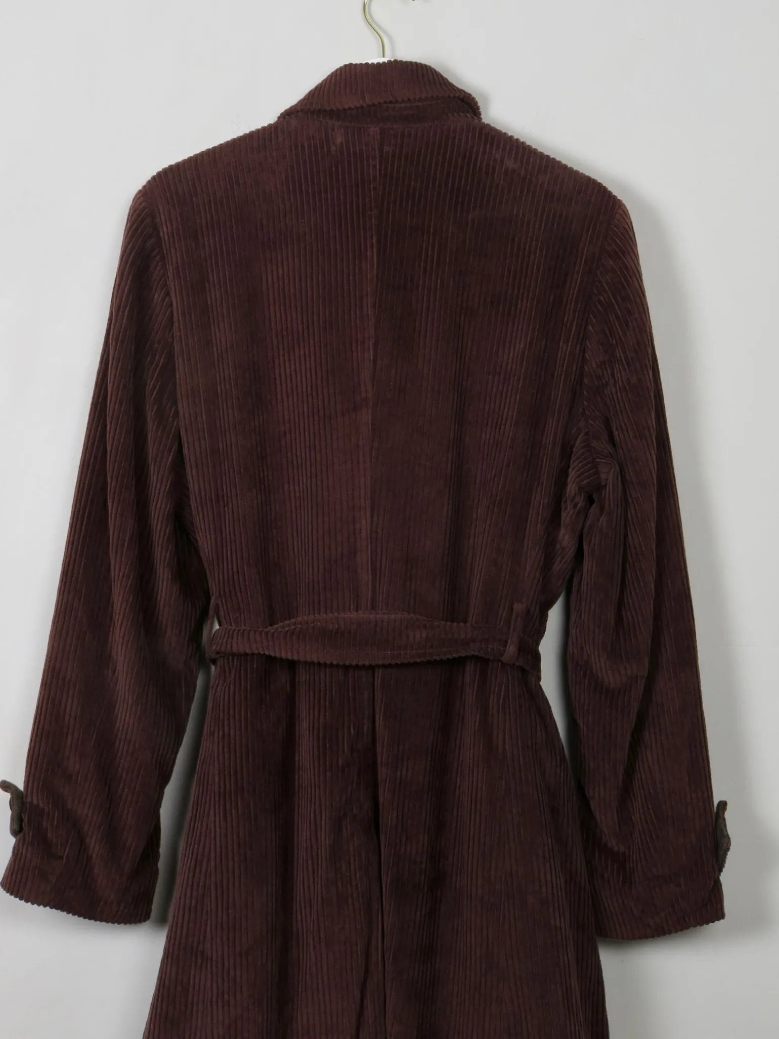 Women’s Brown Cord Trench Style Coat L/XL