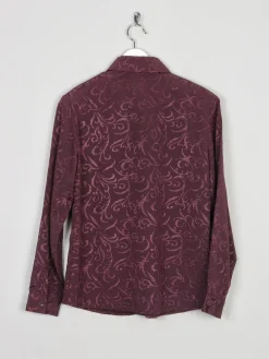 Women’s Brown Vintage Damask Shirt/Blouse S