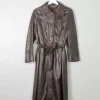 Women's  Brown Vintage Leather Coat 1970s XS/S