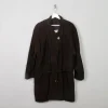Women's Brown Vintage Parka Suede Coat M/L