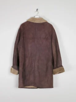 Women's Brown Vintage Shearling Sheepskin Short Coat M/L
