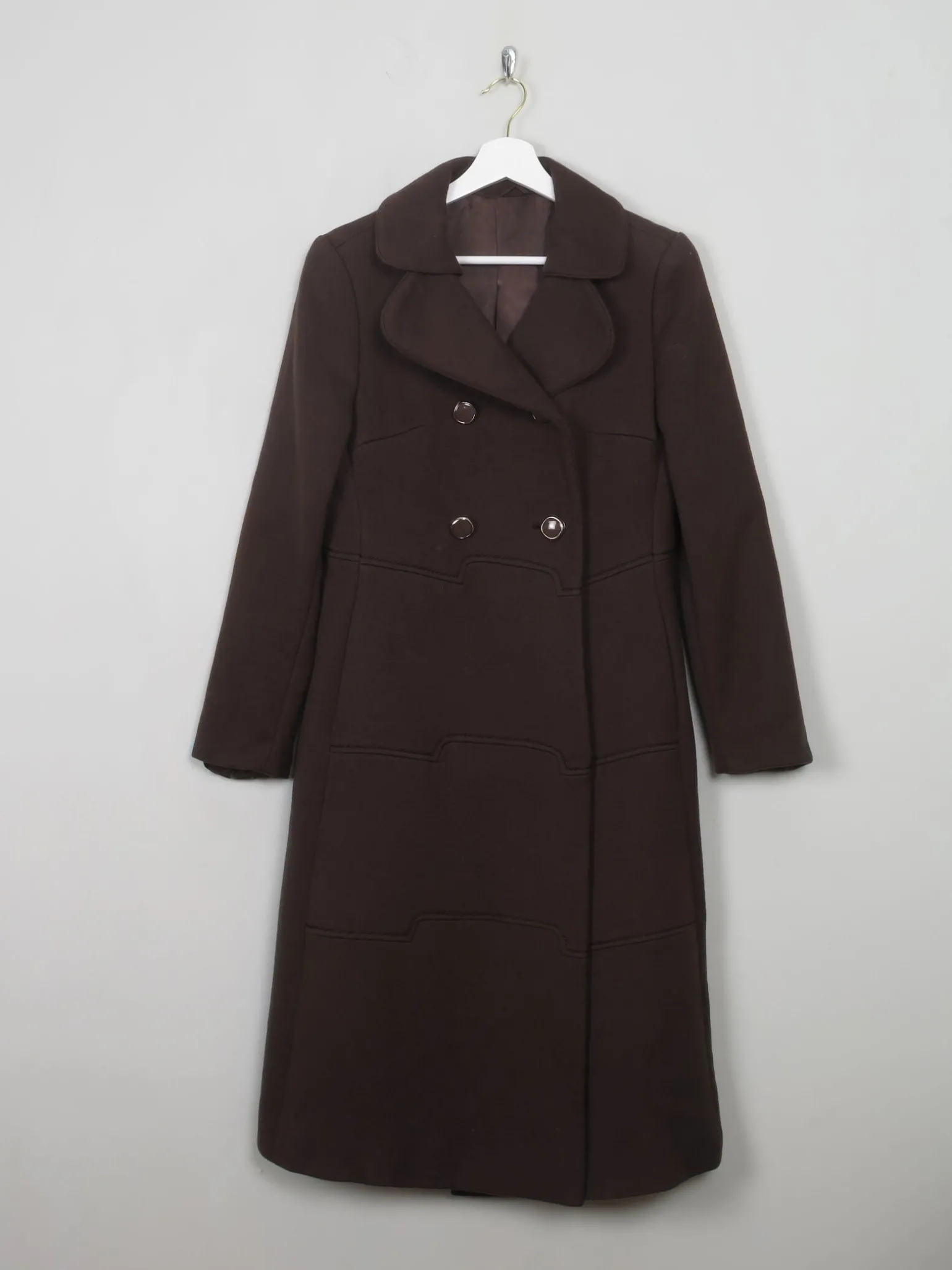 Women's Brown Vintage 60's/70s Wool Coat 10/ small 12