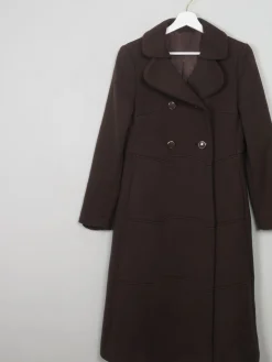 Women's Brown Vintage 60's/70s Wool Coat 10/ small 12
