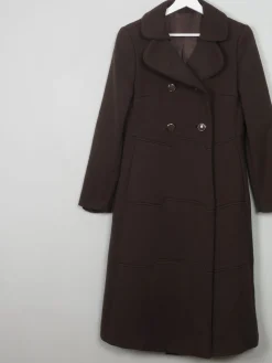 Women's Brown Vintage 60's/70s Wool Coat 10/ small 12
