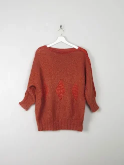 Women's Burnt Orange Mohair Jumper S/M