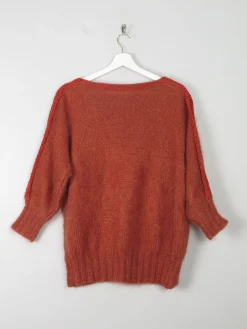 Women's Burnt Orange Mohair Jumper S/M