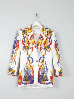 Women's Chain Print Vintage Escacda Trophy Jacket S