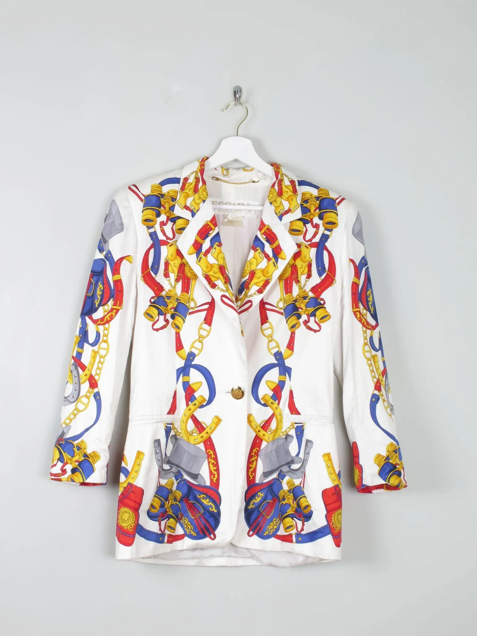 Women's Chain Print Vintage Escacda Trophy Jacket S