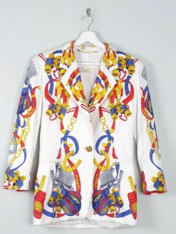 Women's Chain Print Vintage Escacda Trophy Jacket S