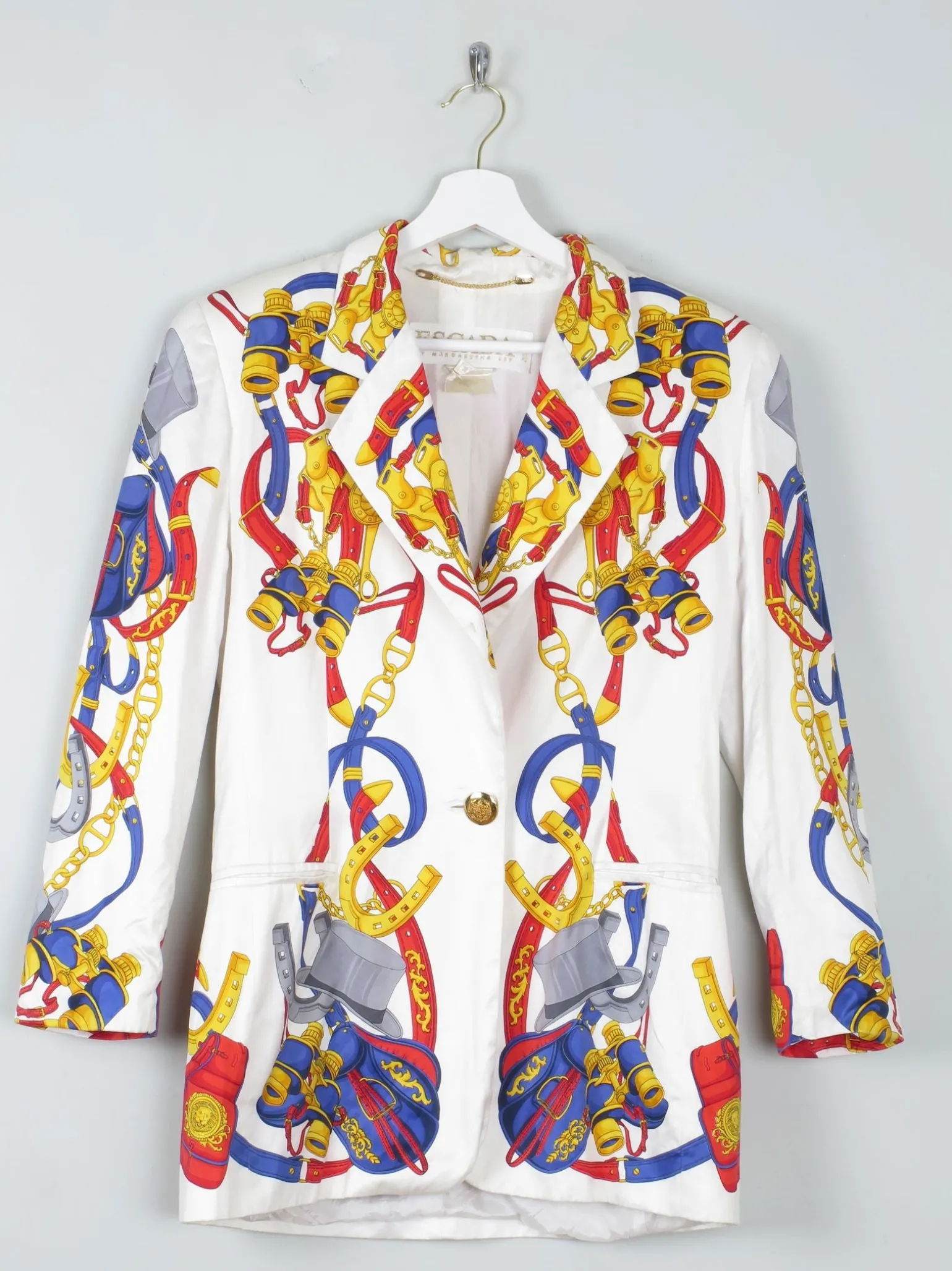 Women's Chain Print Vintage Escacda Trophy Jacket S