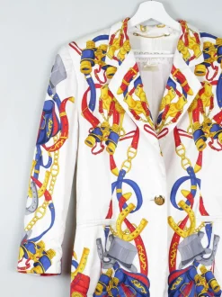 Women's Chain Print Vintage Escacda Trophy Jacket S