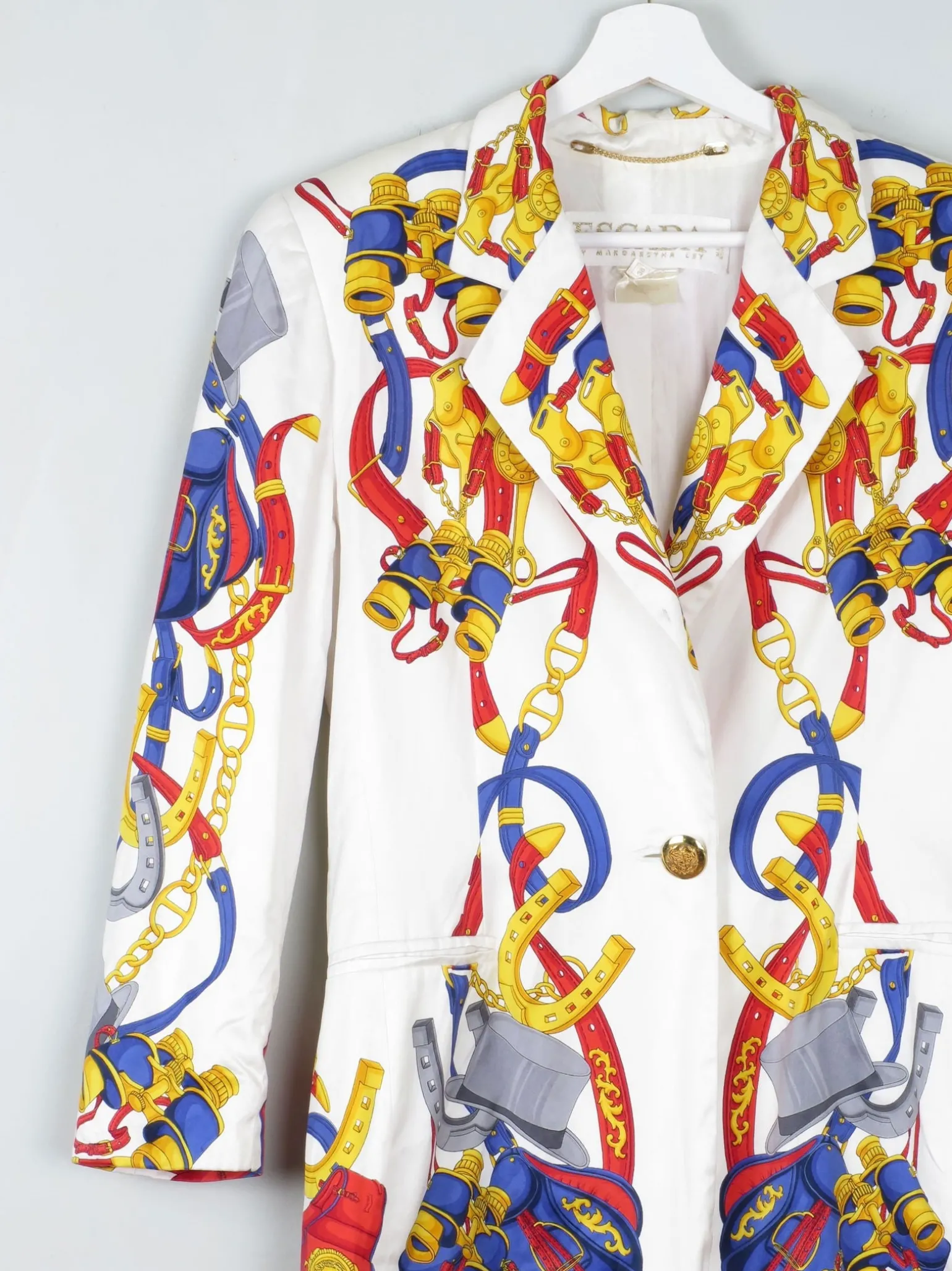 Women's Chain Print Vintage Escacda Trophy Jacket S