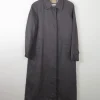 Women's Charcoal Vintage Burberry Trench Coat XS/S