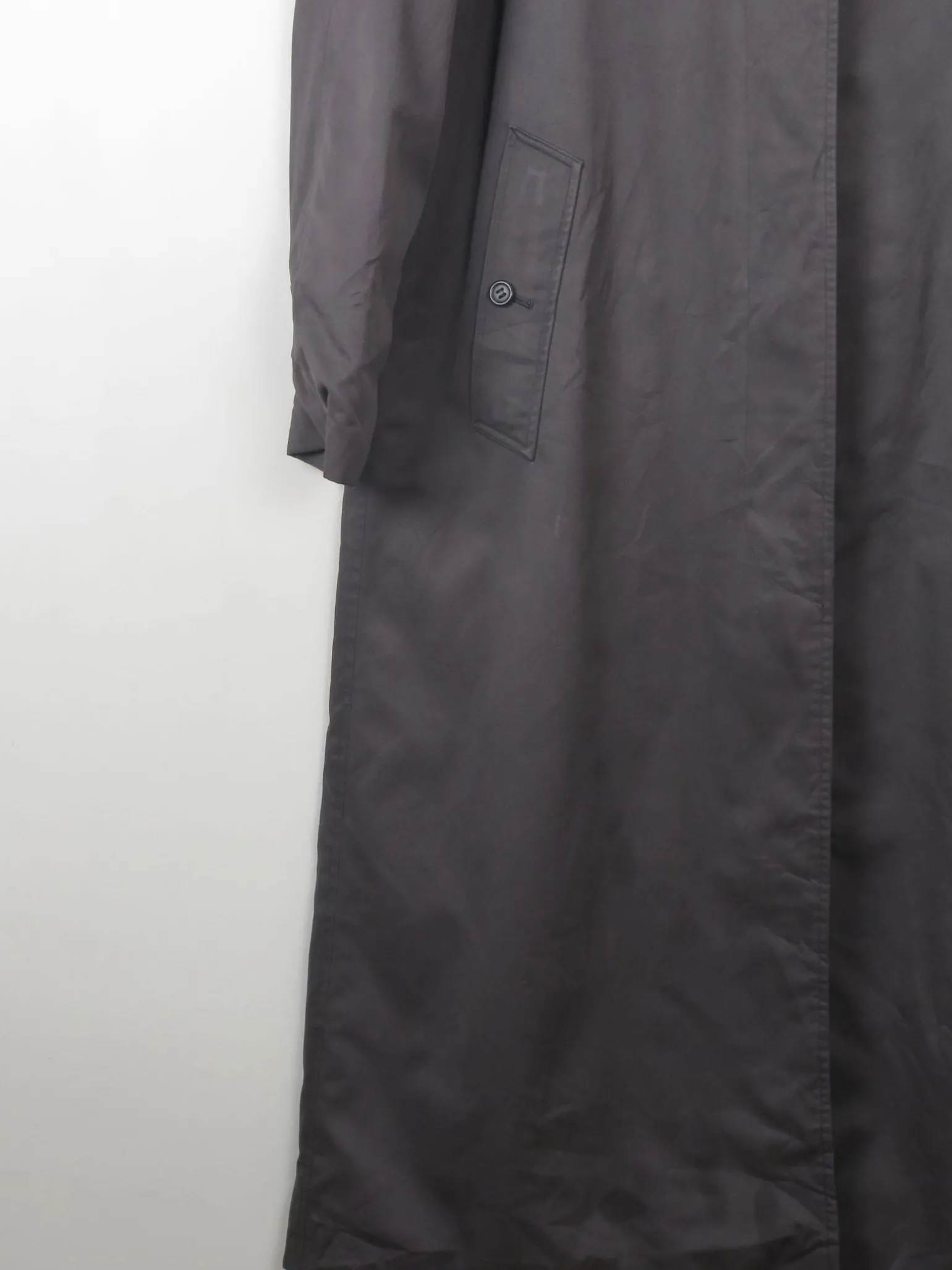 Women's Charcoal Vintage Burberry Trench Coat XS/S
