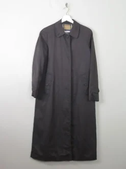 Women's Charcoal Vintage Burberry Trench Coat XS/S