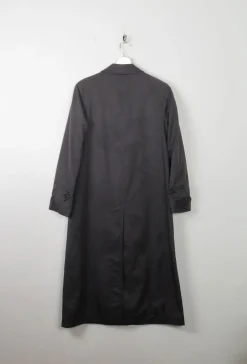Women's Charcoal Vintage Burberry Trench Coat XS/S
