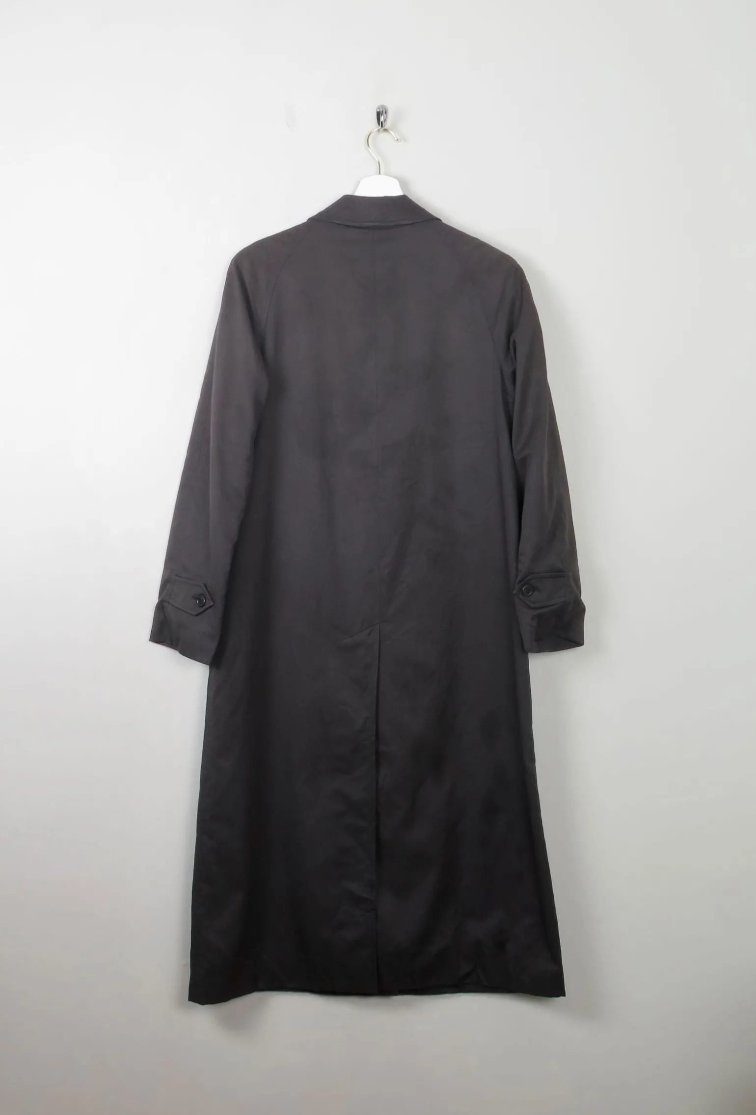 Women's Charcoal Vintage Burberry Trench Coat XS/S