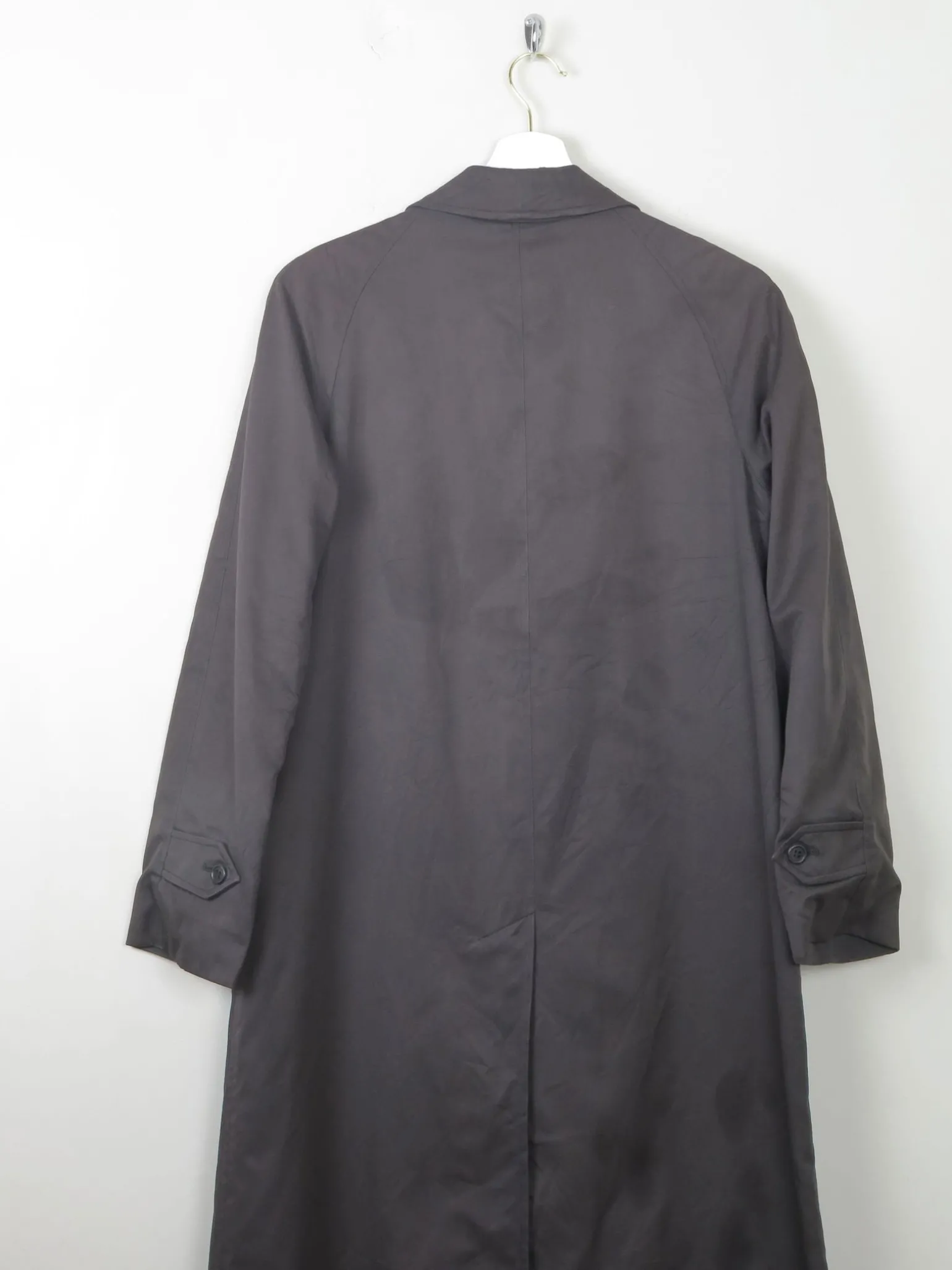 Women's Charcoal Vintage Burberry Trench Coat XS/S