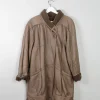 Women's Coffee Vintage Shearling Short Coat M/L