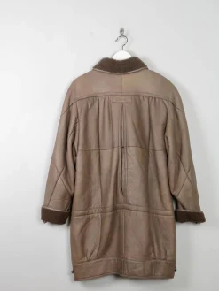 Women's Coffee Vintage Shearling Short Coat M/L