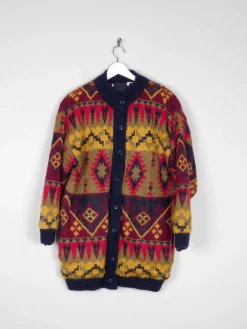 Women's Colourful Vintage Cardigan Lined  M/L