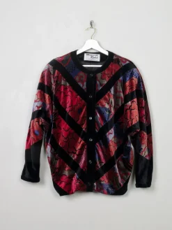 Women’s Colourful Vintage Velvet Bomber Jacket S/M