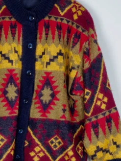 Women's Colourful Vintage Cardigan Lined  M/L