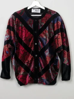 Women’s Colourful  Vintage Velvet Bomber Jacket S/M