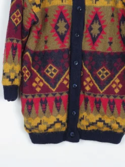 Women's Colourful Vintage Cardigan Lined  M/L