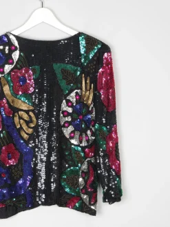 Women’s Colourful Vintage Beaded Jacket S