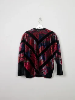 Women’s Colourful Vintage Velvet Bomber Jacket S/M