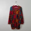 Women's Colurful Vintage Wool Cardigan L/XL
