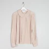 Women's Cream Vintage Blouse With Long Sleeves M/L