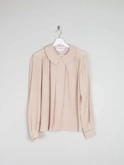 Women's Cream Vintage Blouse With Long Sleeves M/L