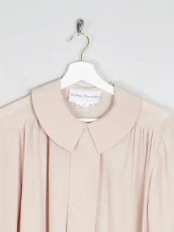 Women's Cream Vintage Blouse With Long Sleeves M/L
