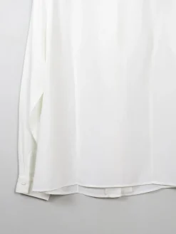 Women's Cream Vintage Blouse With Bow Detail S/M