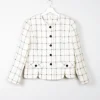Women’s Cream Vintage Check Tweed Jacket L