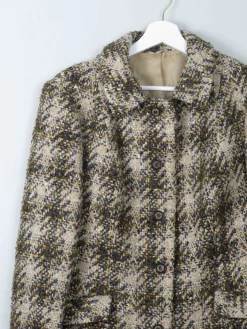 Women's Cream Vintage Tweed Jacket 1960s 12/14