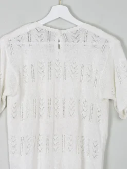 Women's Crochet Short Sleeved Top M