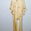 Women's Deep Cream Silk Vintage Kimono S/M