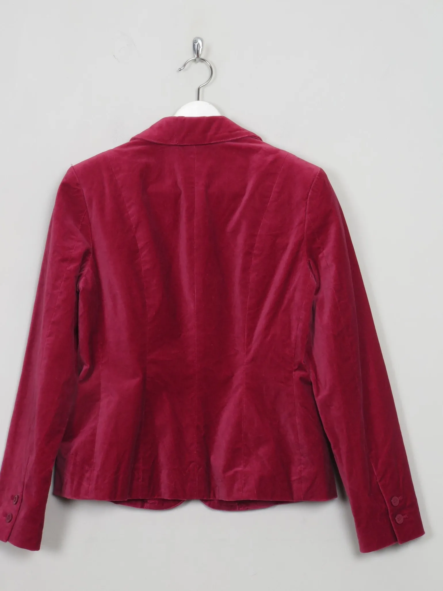 Women's Deep Pink Vintage Velvet Jacket S/M
