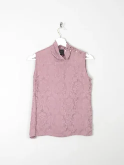 Women's Dusty Pink Vintage Silk Blouse XS