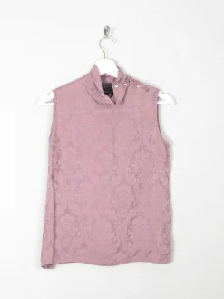 Women's Dusty Pink Vintage Silk Blouse XS