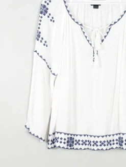 Women's Embroidered Ethnic Vintage Style Top M/L