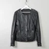 Women's Gestuz Black Leather Jacket 10/40