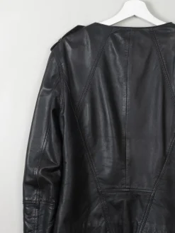 Women's Gestuz Black Leather Jacket 10/40