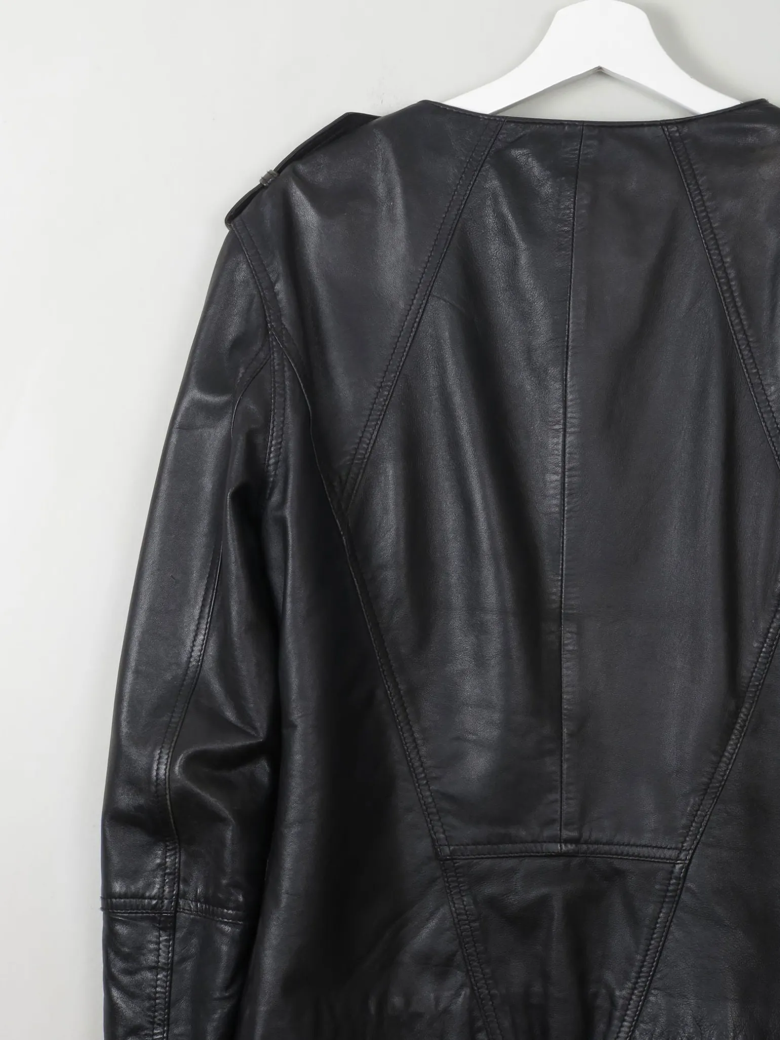 Women's Gestuz Black Leather Jacket 10/40