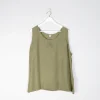 Women’s Green Silk Vintage Vest Top XL